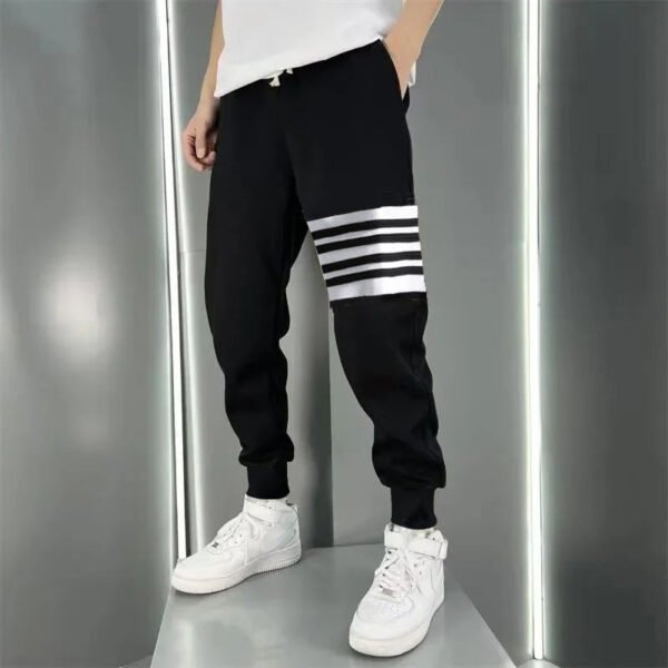 TRENDY MENS LEFT ELBOW STRIPE TRACK PANT