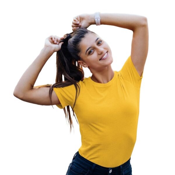 Trendy Graceful Women Yellow T-Shirt