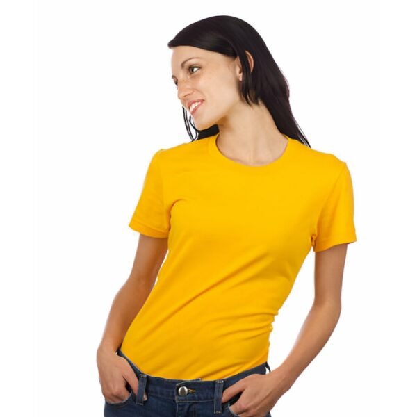 Trendy Graceful Women Yellow T-Shirt - Image 2
