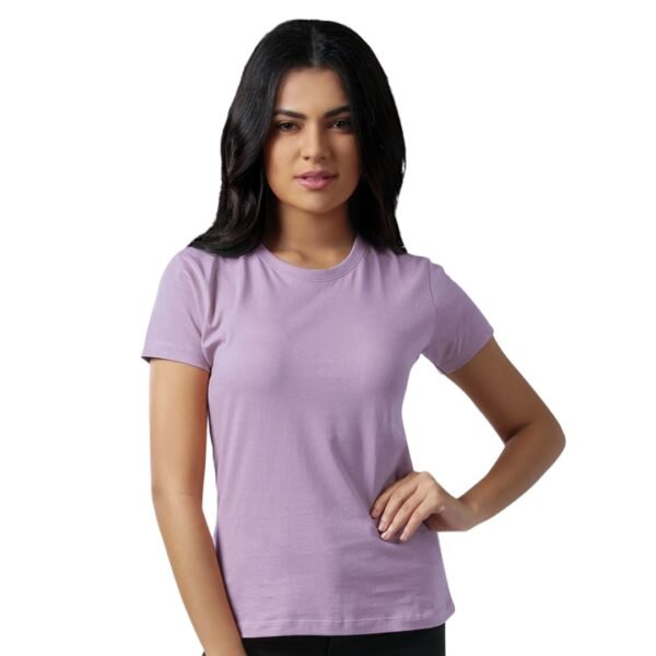 Trendy Graceful Women Lilac T-Shirt