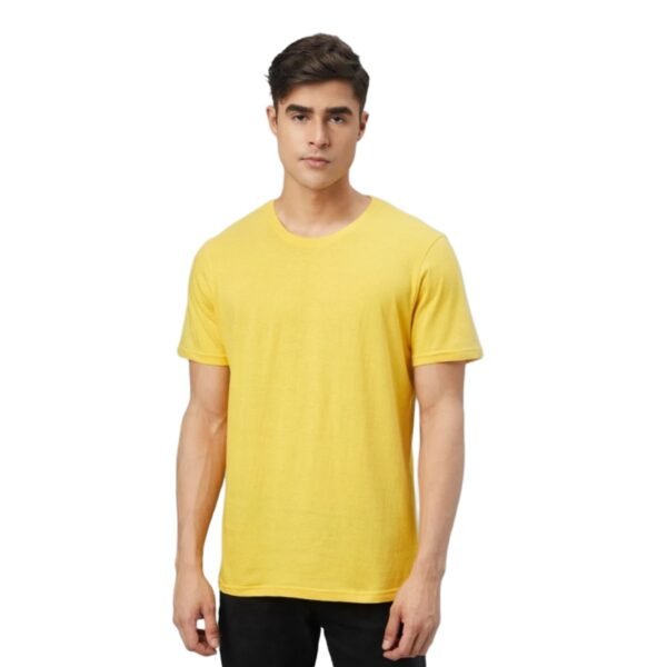 Trendy Mens Yellow T-Shirt Regular Fit