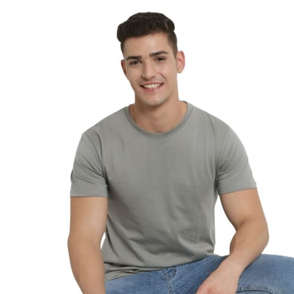 Trendy Mens Grey T-Shirt Regular Fit