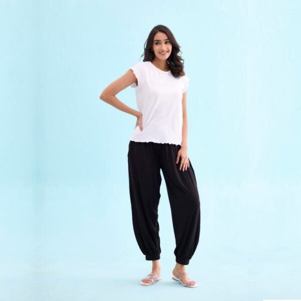 Women Viscose Black Patiala Pant