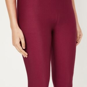 Women Shimmer Ankle Length Maroon Leggings
