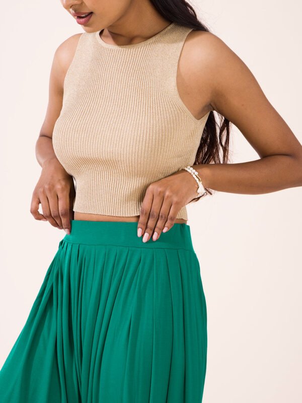 Women Viscose Green Patiala Pant - Image 2
