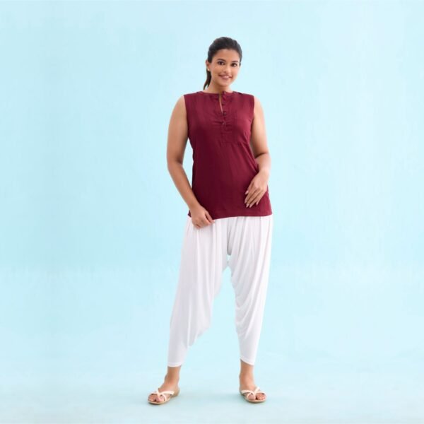 Women Viscose White Patiala Pant