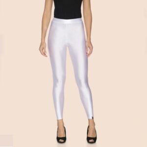 Women Shimmer Ankle Length White Leggings