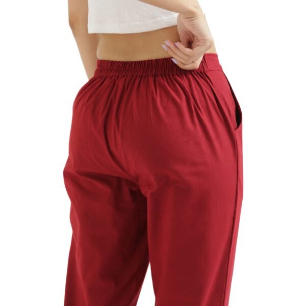 Women Kurti Straight Pant Red - Image 4