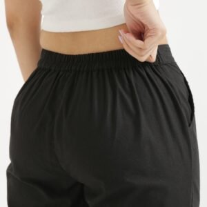 Women Kurti Straight Pant Black