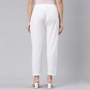 Women Kurti Straight Pant white