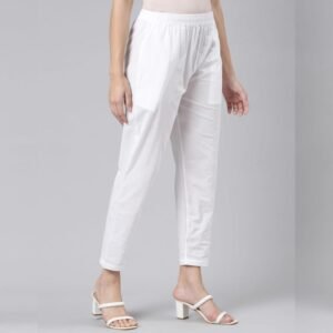 Women Kurti Straight Pant white