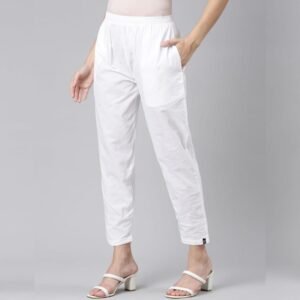 Women Kurti Straight Pant white
