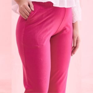 Women Kurti Straight Pant Rani Pink