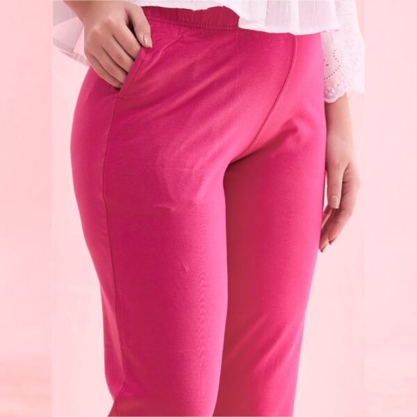 Women Kurti Straight Pant Rani Pink - Image 4