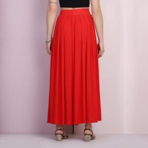 Women Elephant Palazzo Pant Red