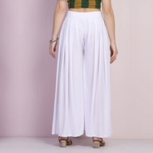 Women Elephant Palazzo Pant White