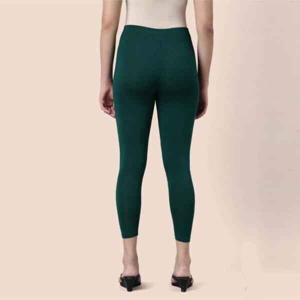 Exclusive Women Ankle Belt Leggings Bottle Green - Image 3