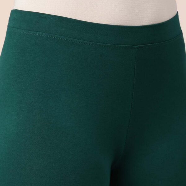 Exclusive Women Ankle Belt Leggings Bottle Green - Image 4