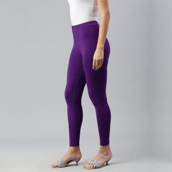Exclusive Women Ankle Belt Leggings violet - Image 2