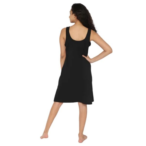 Black Knee Length Women Night Slip - Image 3